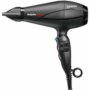 BaByliss PRO Levante Black hair dryer - Profesionāls fēns ar joanizāciju