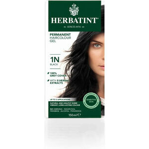 Herbatint Permanent HAIRCOLOUR Gel - Black, 150 ml / Matu krāsa Melna