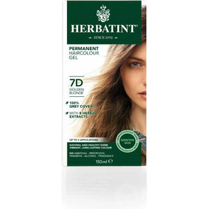 Herbatint Permanent HAIRCOLOUR Gel - Golden Blonde, 150 ml / Matu krāsa Zeltaini blonds
