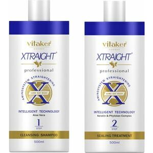 Vitaker London Xtraight Aminosystem состав для аминокислотного выпрямления и восстановления волос, 500 мл + 500 мл