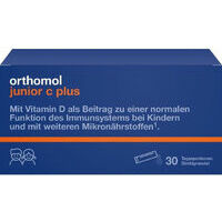 Orthomol Junior C plus Dry Granules (N7 / N30) - Bērna augšanai un attīstībai nepieciešamo uzturvielu kombinācija (pulveris)