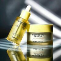 Cell Fusion C RADIANCE VITA SET 3 (Serum Ampoule + Cream gel) - komplekts ādas mirdzumam ar C vitamīnu un Hialuronskābi