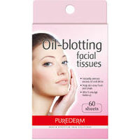 Purederm oil-blotting facial tissues - matējošās salvetes, 60gab
