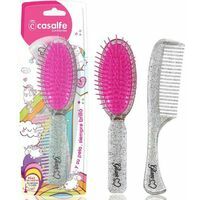 Casalfe Glam girl brush set - Щётка для волос + расчёска для девочек улыбающийся Единорог