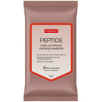 () Purederm PEPTIDE make-up remover cleansing towelettes - salvetes dekoratīvās kosmētikas noņemšanai ar peptīdiem, 30gab