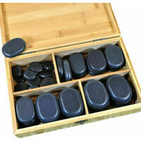 Hot Stones Massage Set 36 Woodbox - Akmeņu komplekts karstajai akmeņu masāžai